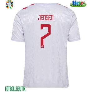 Danmark Mathias Jensen #7 Bortatröja EM 2024 Kortärmad